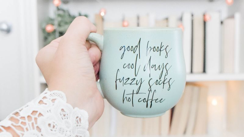 words, mug, hand, lace, 4k