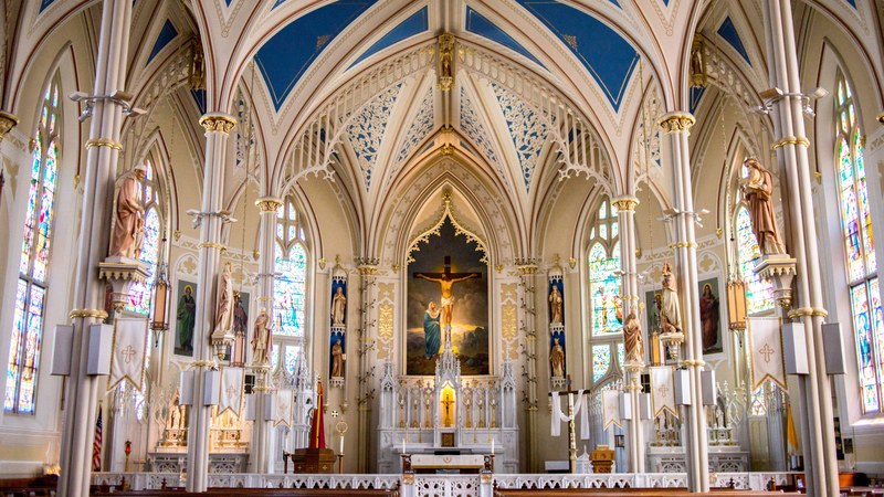 church architecture altar and cathedral 4k