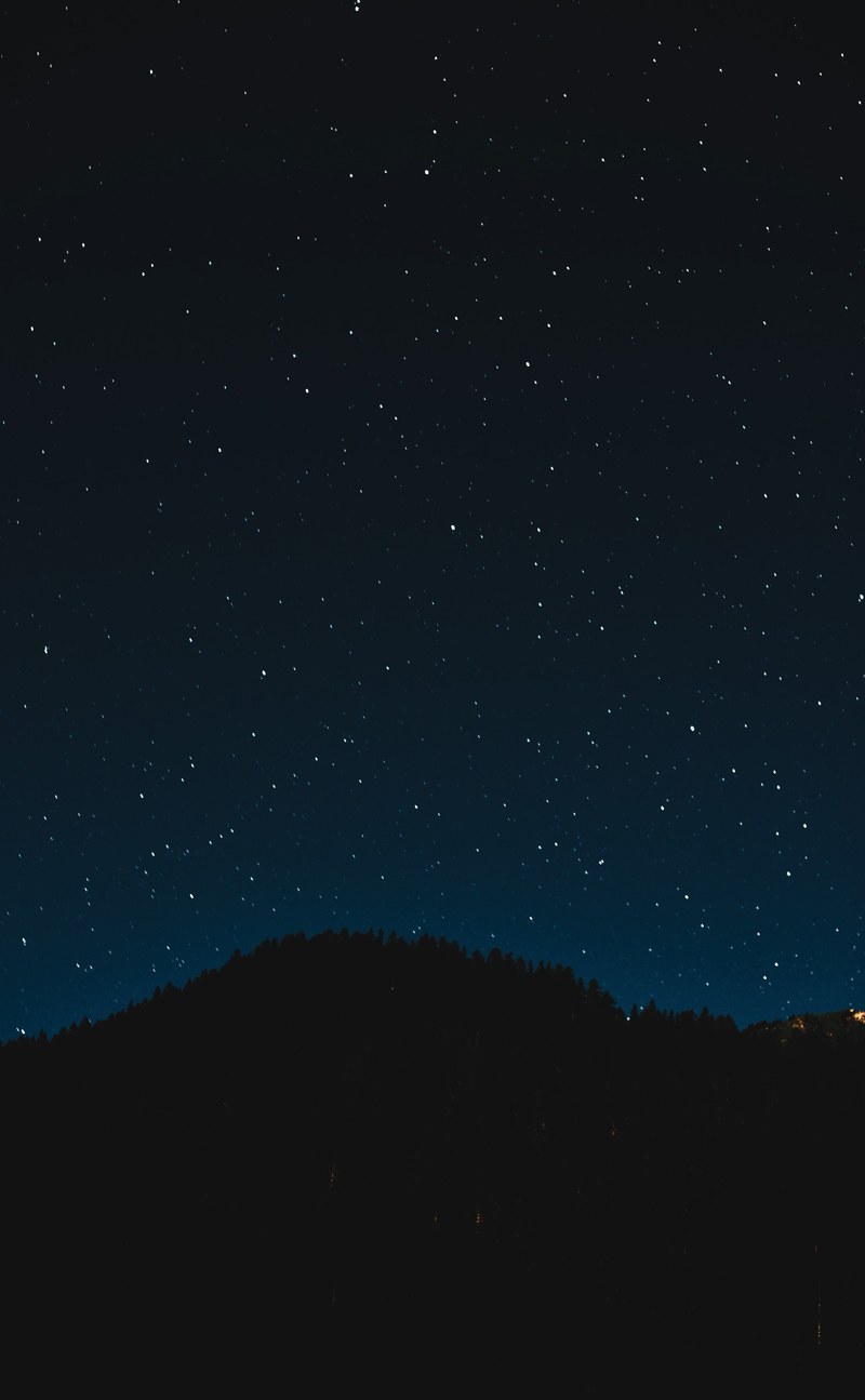 star sky night and mountains by night hd, 4k