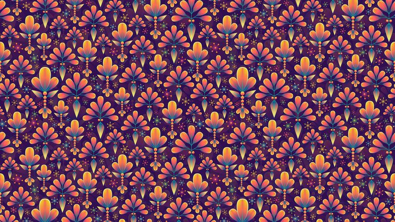 flowers, texture, art, 4k