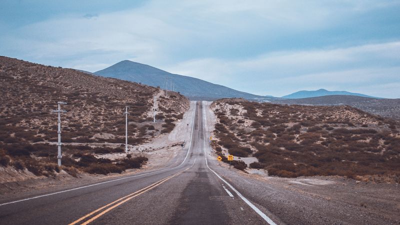 road, markings, rise, 4k