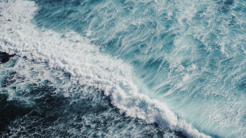 ocean, surf, foam, sea, water, 4k