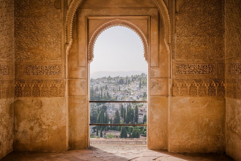 spain architecture door and arch 4k