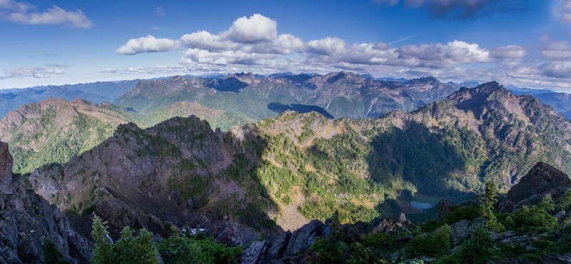 layer ridge shade and lake 4k HD Wallpaper