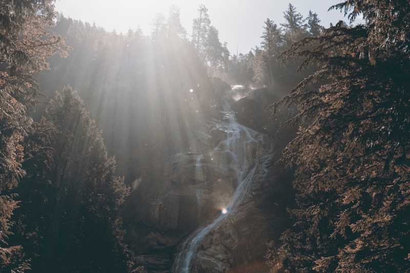 british columbium landscape nature and waterfall 4k