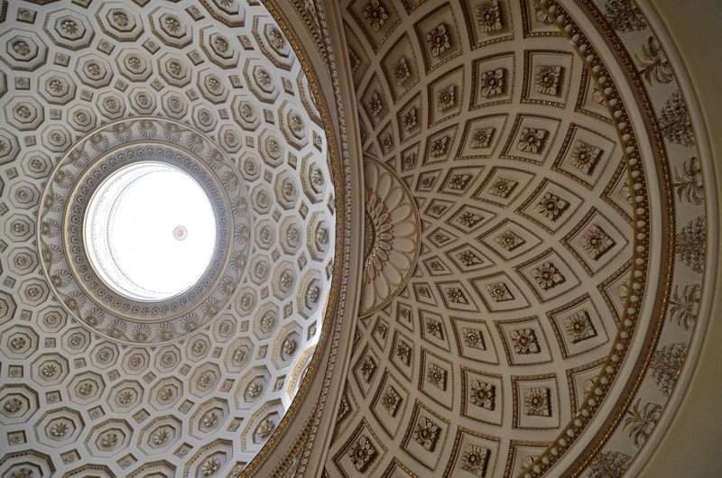 dome skylight ornate plasterwork and ceiling 4k