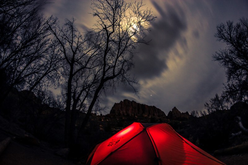 mountain red rock camping and tent 4k