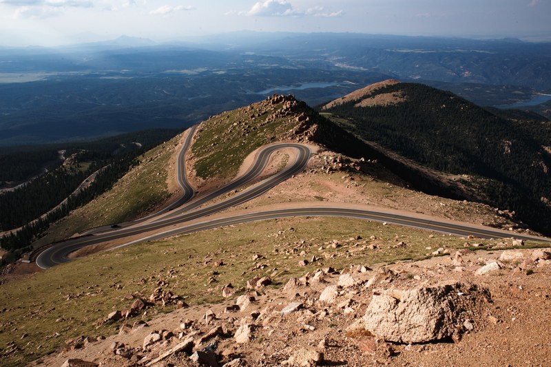 road mountain rock and cloud 4k