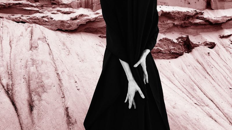 hands, dress, minimalism, girl, 4k