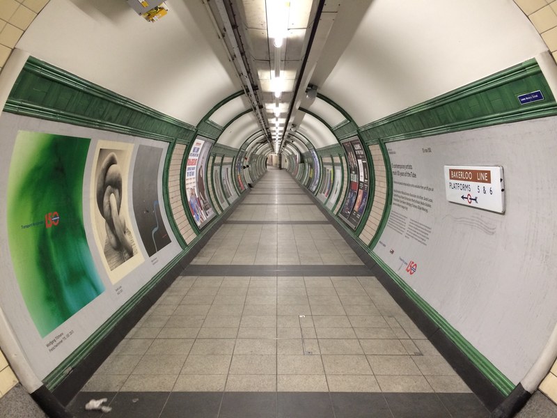 the tunnel to the bakerloo line in the london underground, bakerloo line london 4k