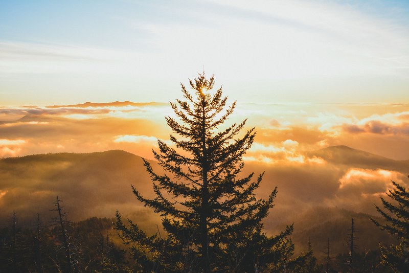tennessee smoky mountain sunrise and mountain 4k