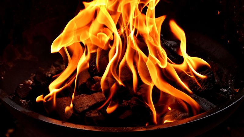 bonfire, flame, fire, 4k