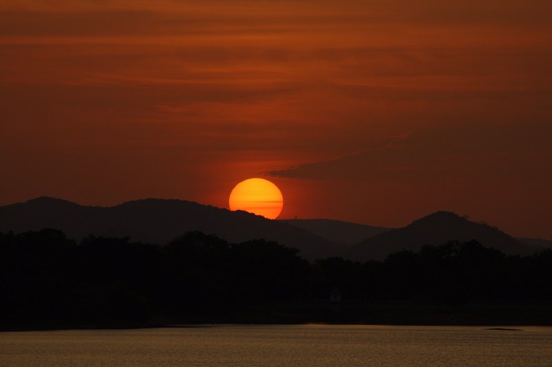 nature sunset sri lanka and lake 4k