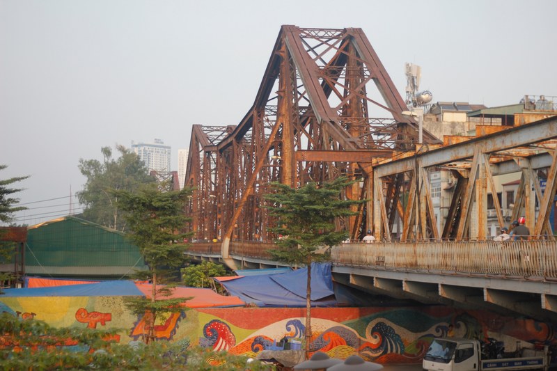 long bien bridge in ha noi viet nam 4k