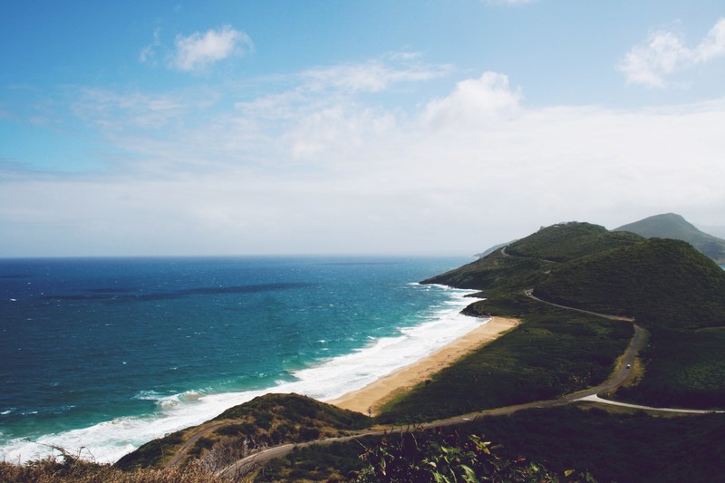 driving along paradise a beautiful shoreline near the sea area, _driving near the shoreline 4k