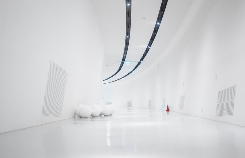 architecture light interior and hallway 4k