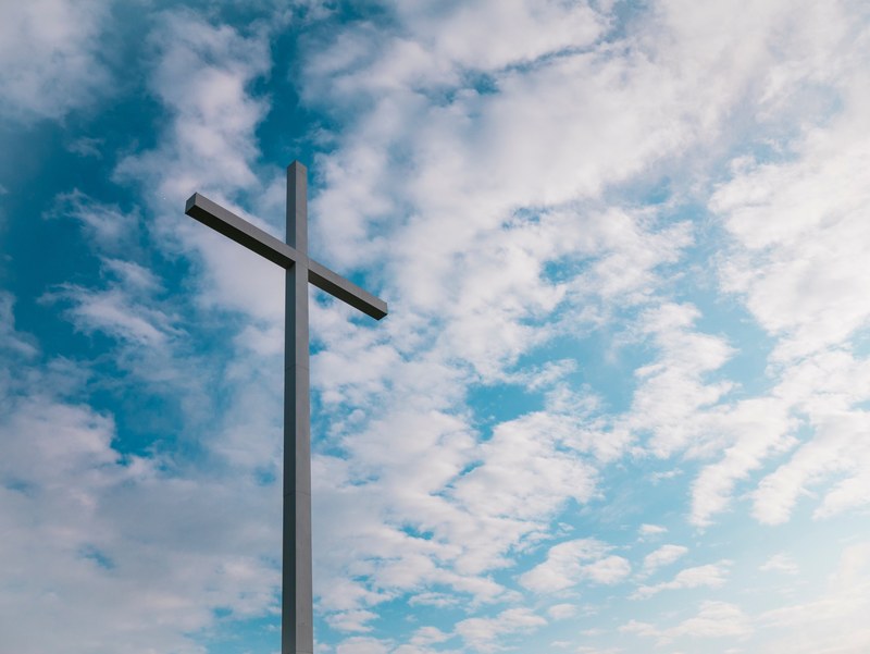 cross religious symbol sky and christian 4k