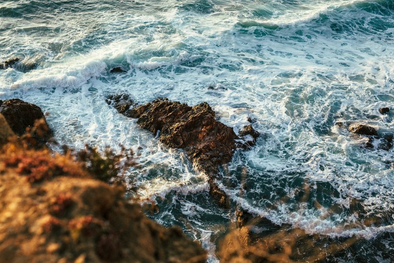 rock water sea and southern californium 4k