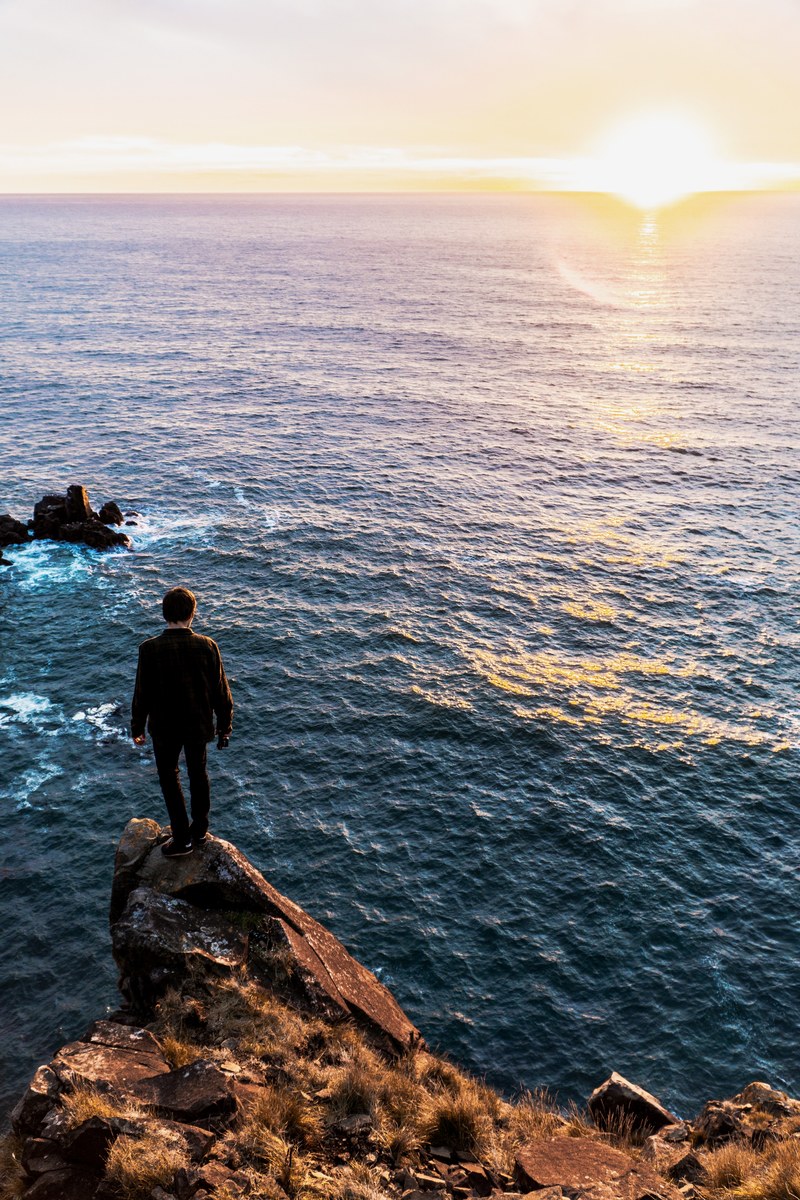 man male rock and sea hd, 4k