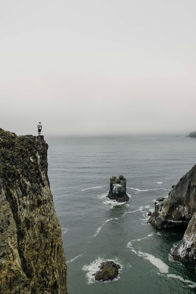 cliff rock sea and ocean hd, 4k