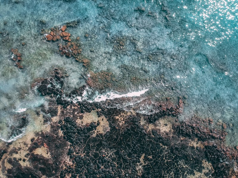 aerial view rock coast and coastline 4k