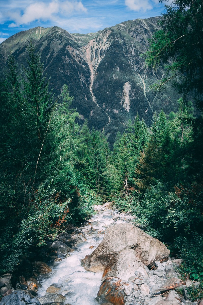overlooking a waterfall 4k