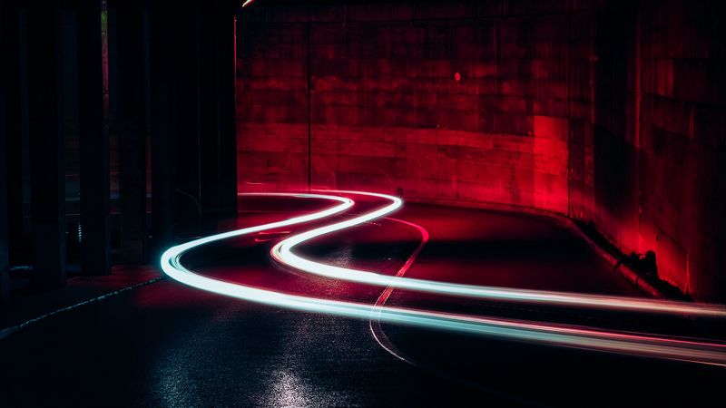 light, turn, lines, 4k