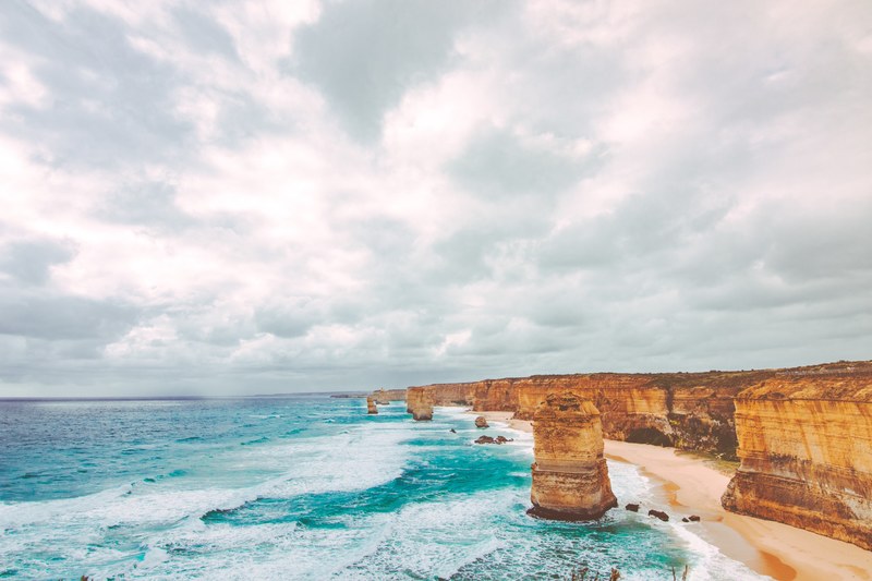 rock coastline coast and shore 4k