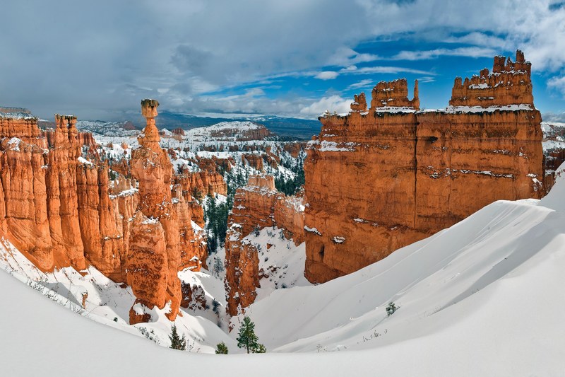 mountain snow rock formation and winter 4k