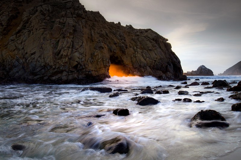 pfeiffer beach sunset 4k