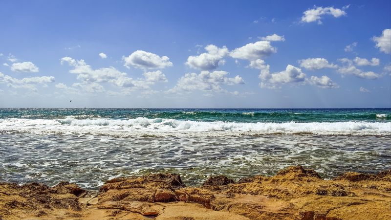 sea, shore, foam, 4k