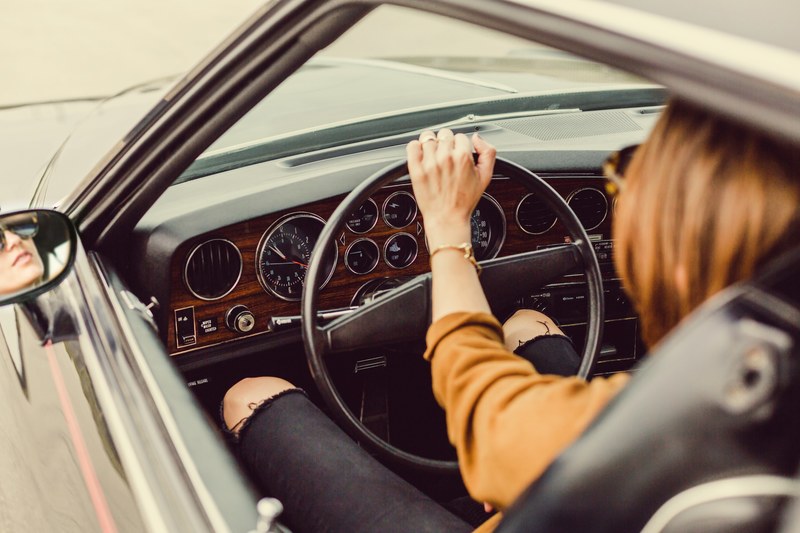 car driving woman and drive 4k