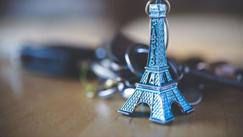 eiffel tower, keychain, decoration, 4k