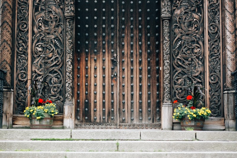 wood museum stockholm and door 4k