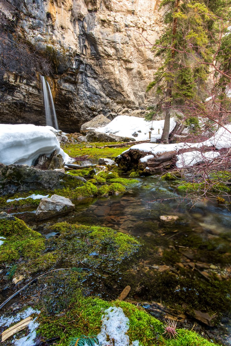 hike waterfall winter and snow hd, 4k