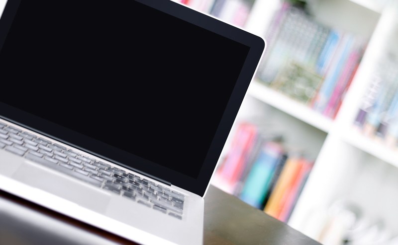 advertising office laptop and mock up 4k