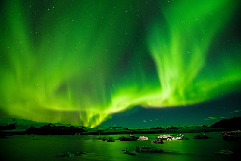 aurora boreali northern light sky and green 4k