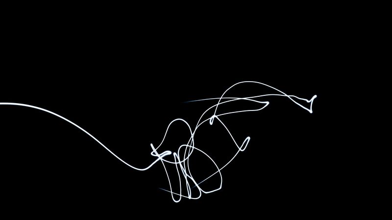 line, neon, glow, black, 4k