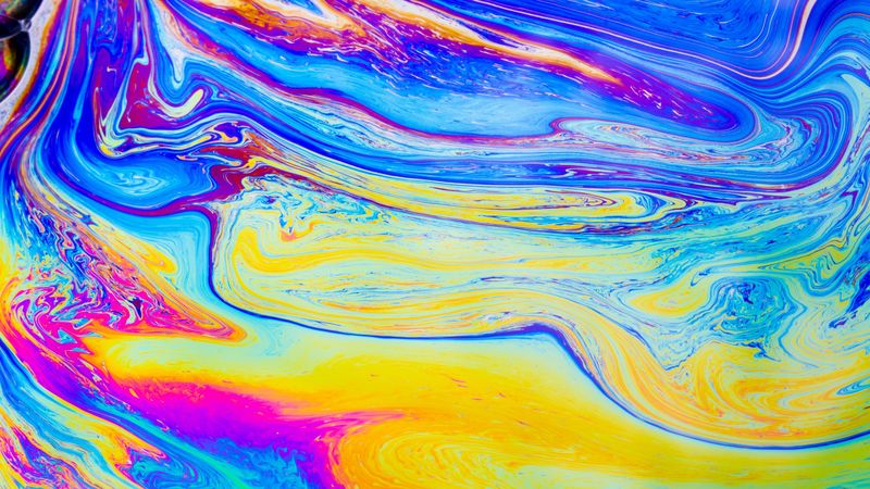 paint, lines, wavy, bright, colorful, 4k