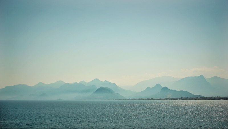 turkey mountain mediterranean and sea 4k