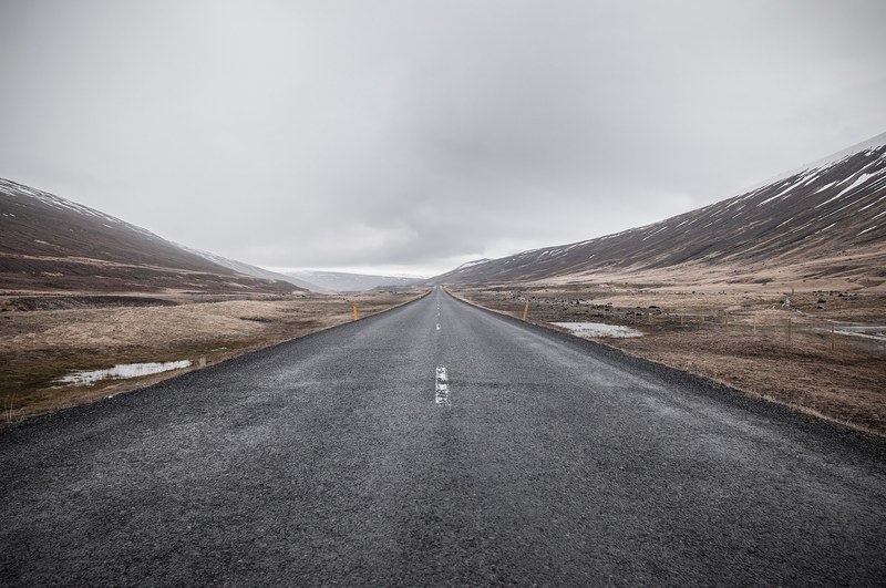 road desolate highway and asphalt 4k