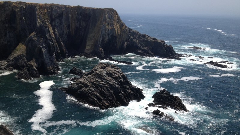 coast rock ocean and cliff 4k