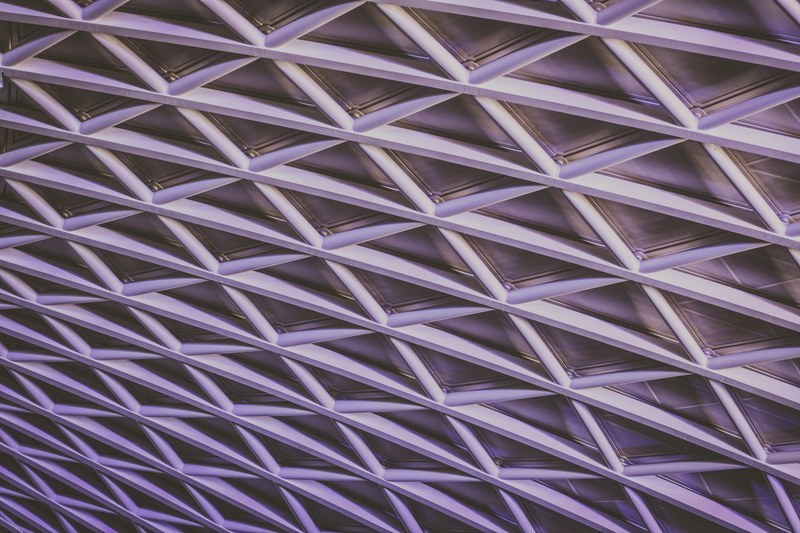 latticework of support beams in a ceiling, ceiling latticework 4k