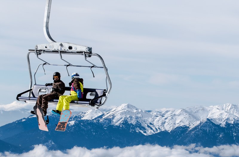 cable car chair lift ski lift and person 4k