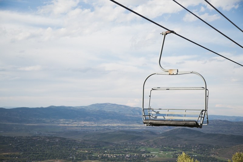 chairlift ski lift mountain and landscape 4k