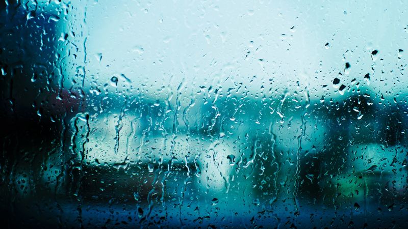 glass, drops, surface, 4k