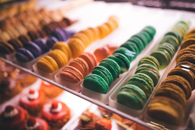 macaron biscuit cookie and row 4k