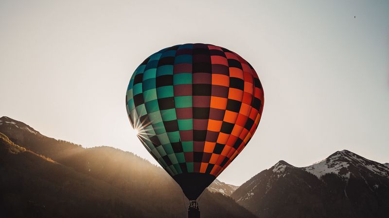 air balloon, flight, sky, 4k