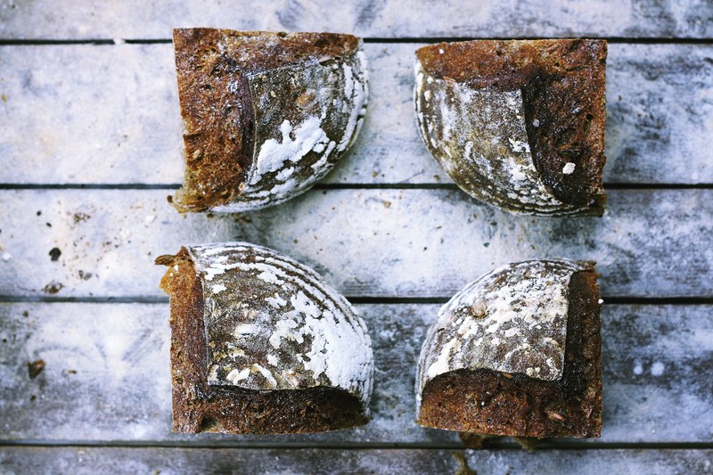 bread brown flour and food 4k