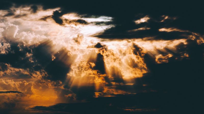 sky, clouds, overcast, 4k